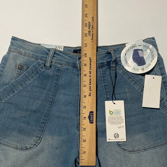 NWT Womens Tummy Tuck Shorts Curve Appeal Size 2 Fiji Recycled Material Fold Hem - Picture 7 of 11